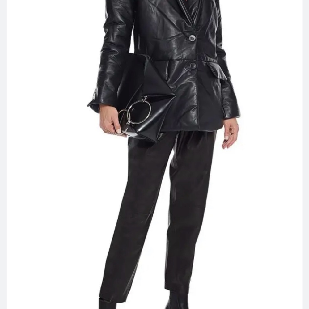 Walter Baker Black Leather Blazer